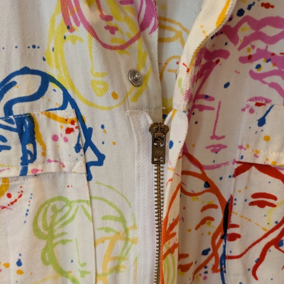 Colorful Face Print Jumpsuit - Picture 6 of 7